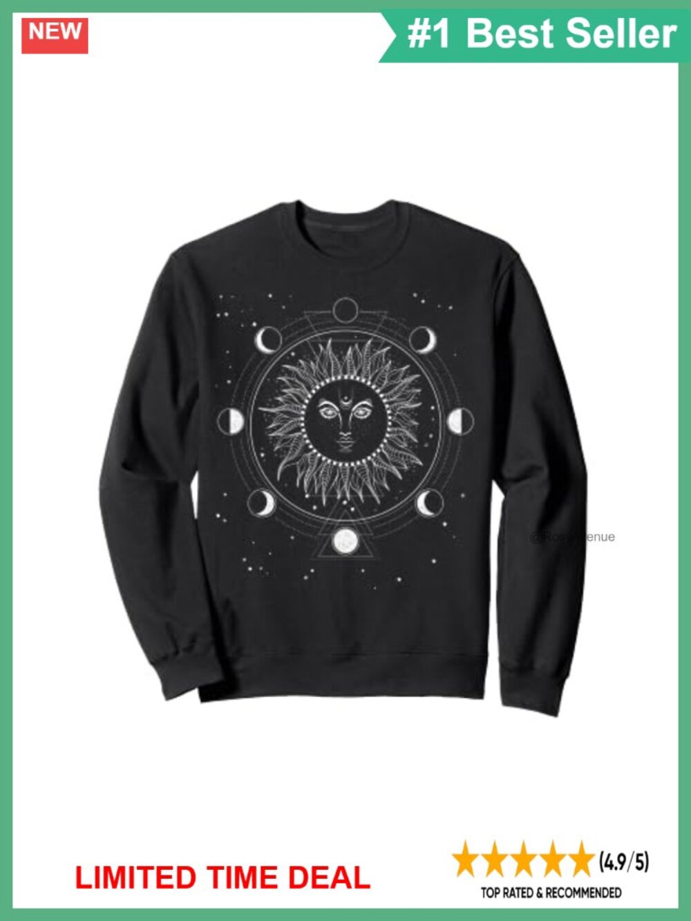 Sun Tarot Graphic Hoodie Sweatshirt Classic Fit Pullover